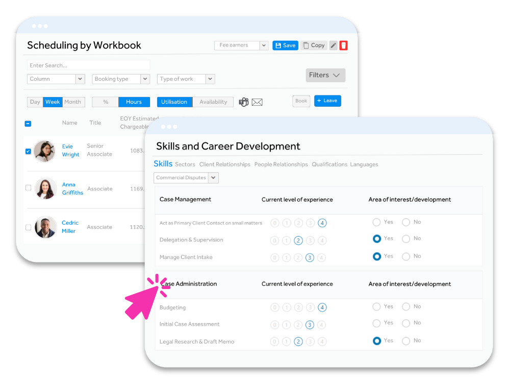 Screenshots of BigHand's Resource Management